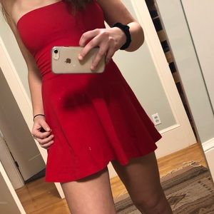 American apparel red tube dress